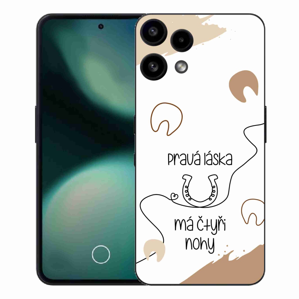 Gelový kryt mmCase na Nothing Phone (3a) Lite - koňský motiv bílé pozadí
