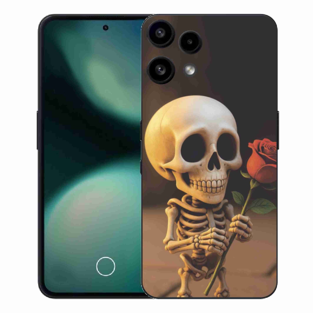 Gelový kryt mmCase na Nothing Phone (3a) Lite - kostlivec s růží