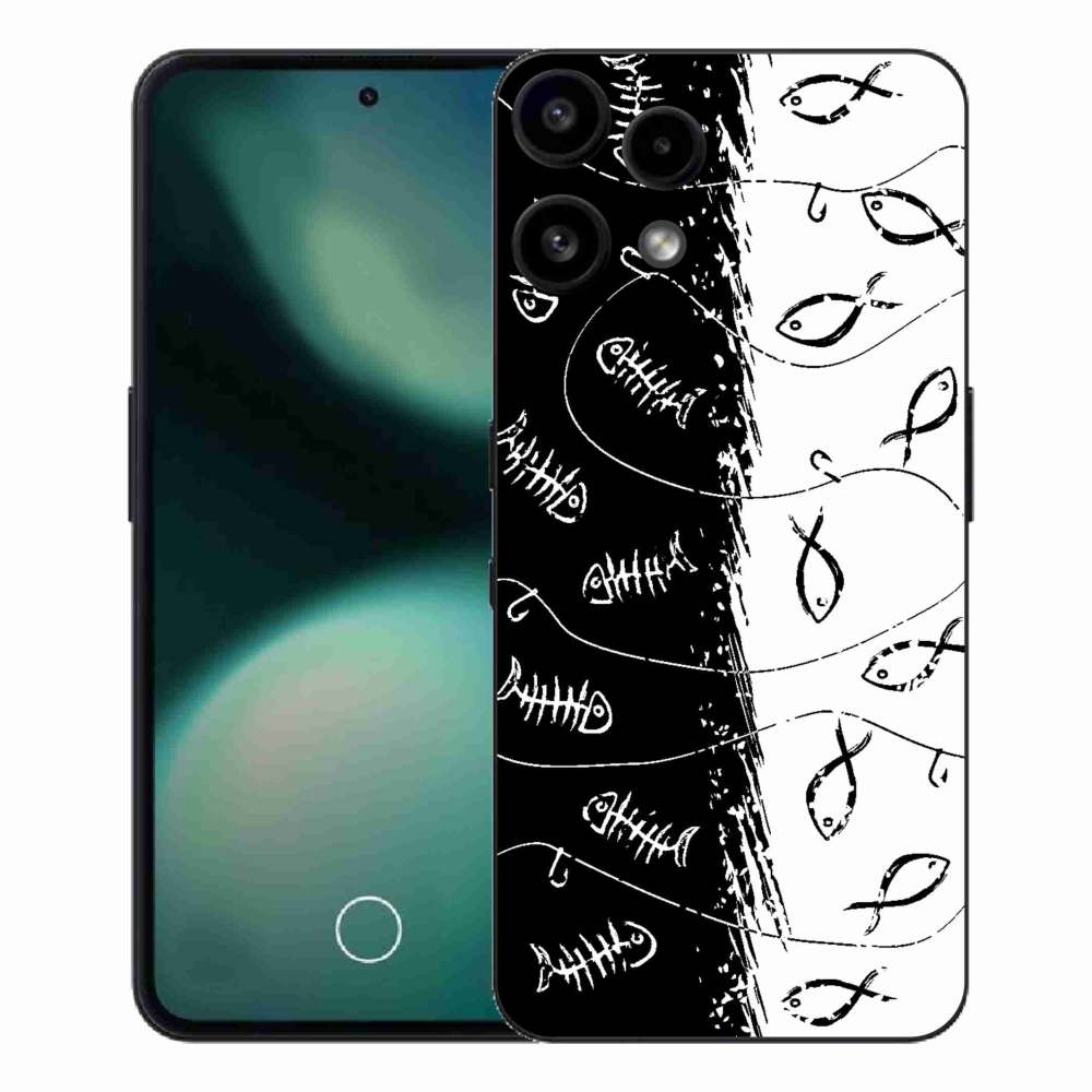 Gelový kryt mmCase na Nothing Phone (3a) Lite - kostry a rybky