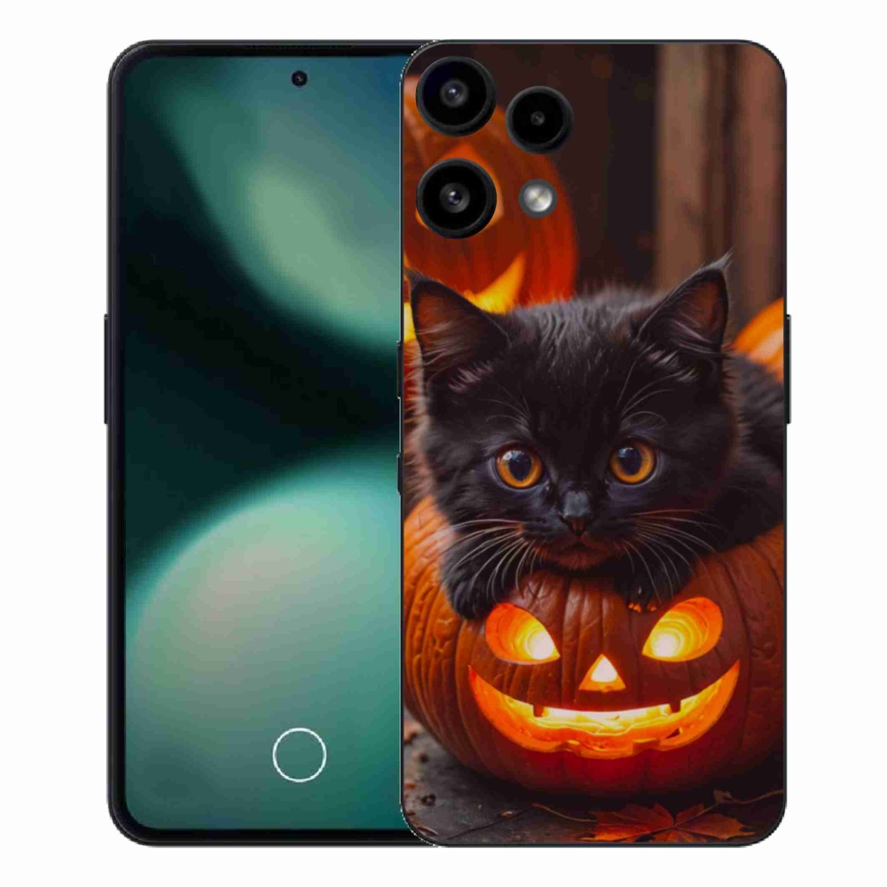 Gelový kryt mmCase na Nothing Phone (3a) Lite - kotě a dýně