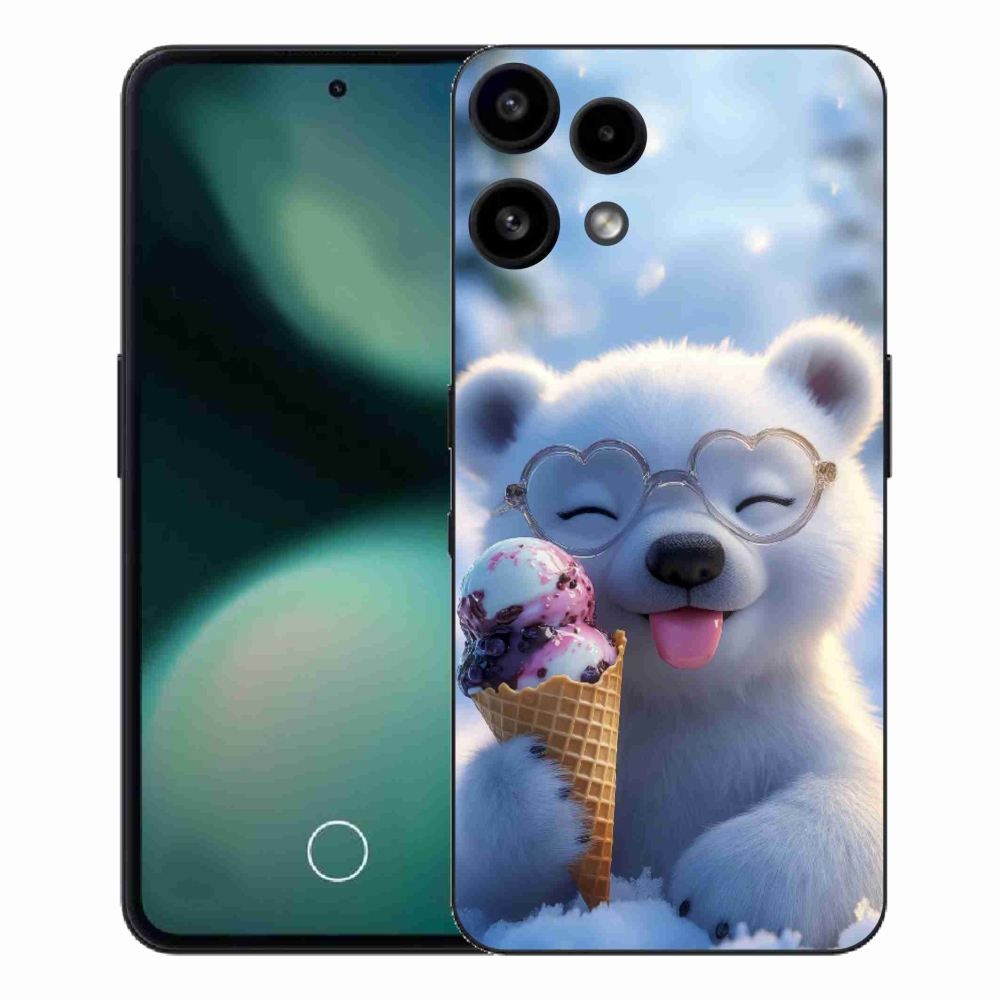 Gelový kryt mmCase na Nothing Phone (3a) Lite - medvídek se zmrzlinou