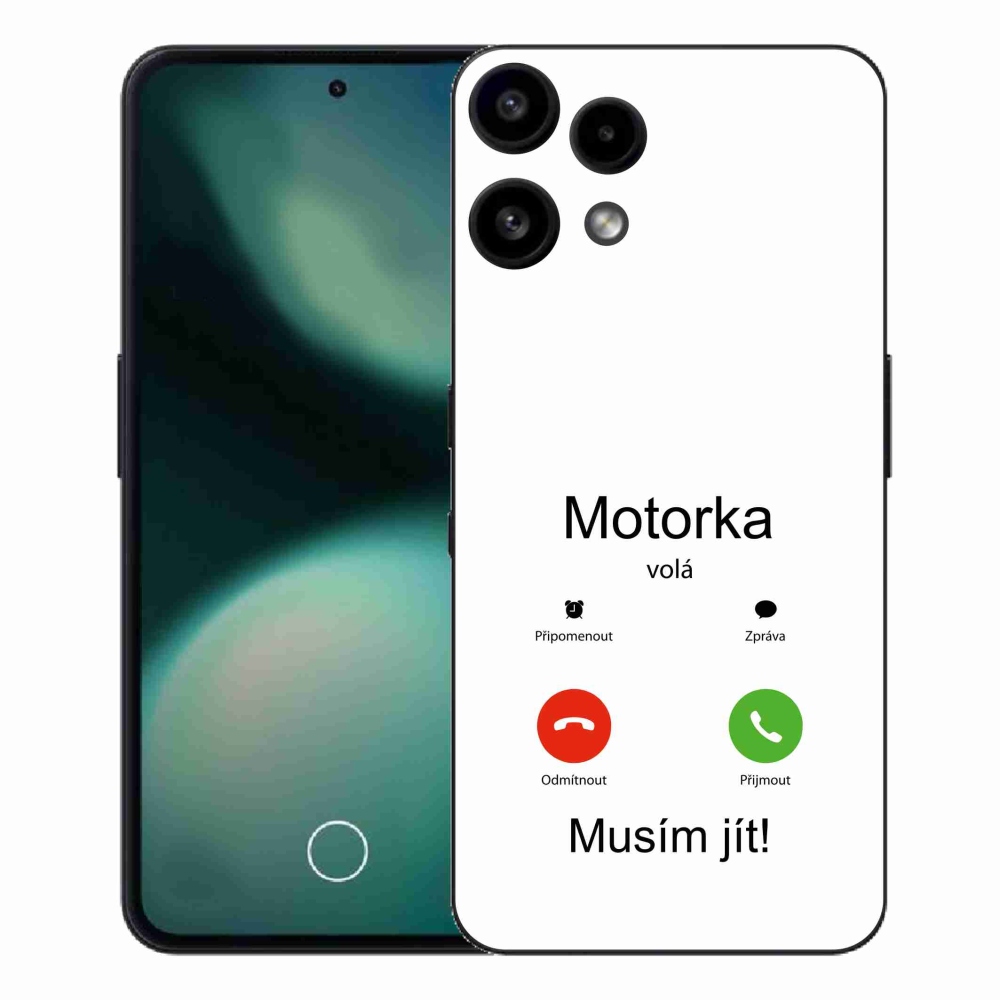Gelový kryt mmCase na Nothing Phone (3a) Lite - motorka volá bílé pozadí