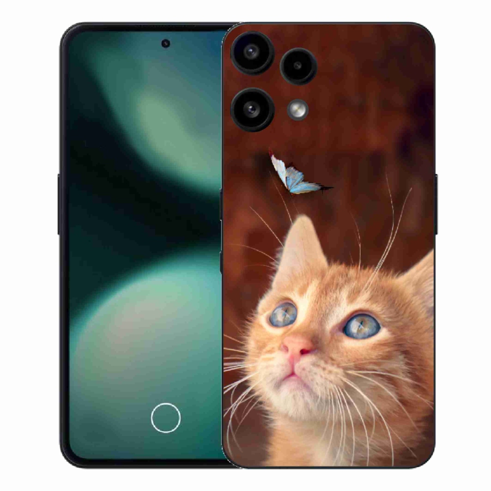 Gelový kryt mmCase na Nothing Phone (3a) Lite - motýl a kotě