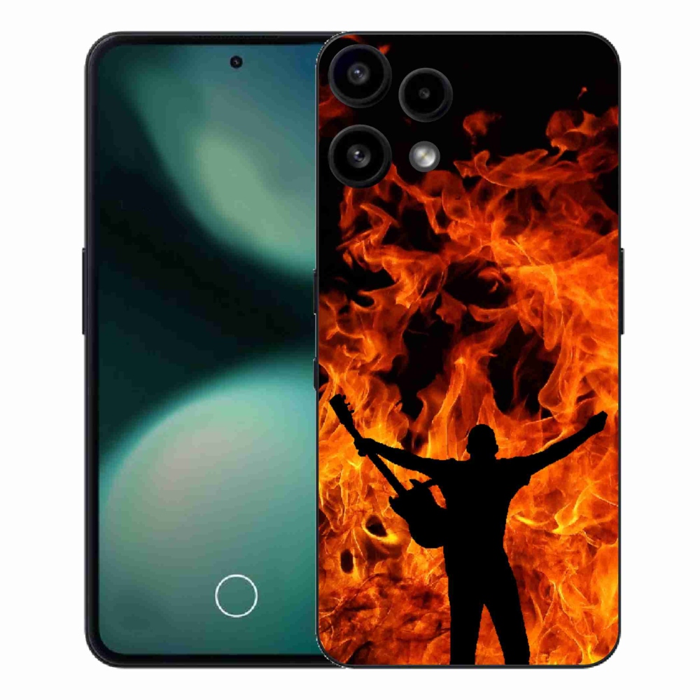 Gelový kryt mmCase na Nothing Phone (3a) Lite - muzikant a oheň