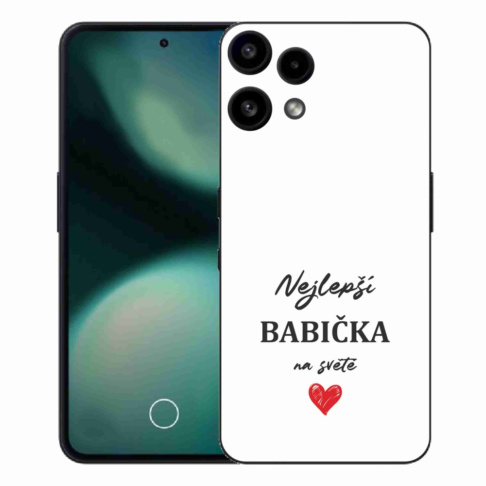 Gelový kryt mmCase na Nothing Phone (3a) Lite - nejlepší babička 1 bílé pozadí