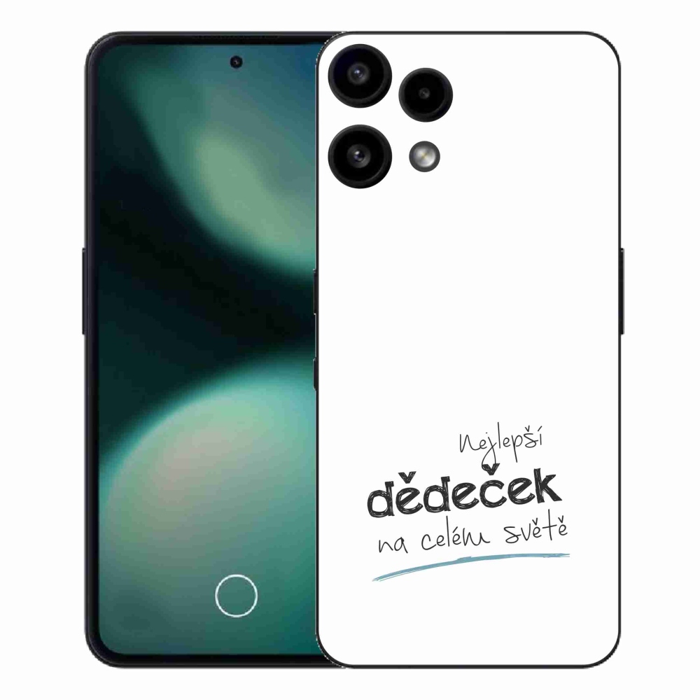 Gelový kryt mmCase na Nothing Phone (3a) Lite - nejlepší dědeček 3 bílé pozadí