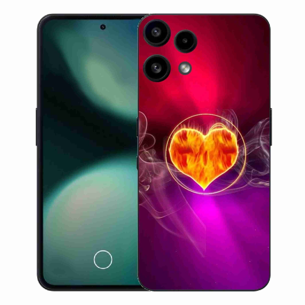 Gelový kryt mmCase na Nothing Phone (3a) Lite - ohnivé srdce