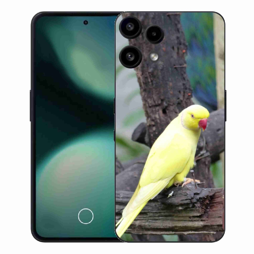 Gelový kryt mmCase na Nothing Phone (3a) Lite - papoušek alexandr žlutý
