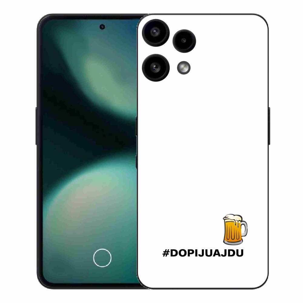 Gelový kryt mmCase na Nothing Phone (3a) Lite - pivní motiv 1 bílé pozadí