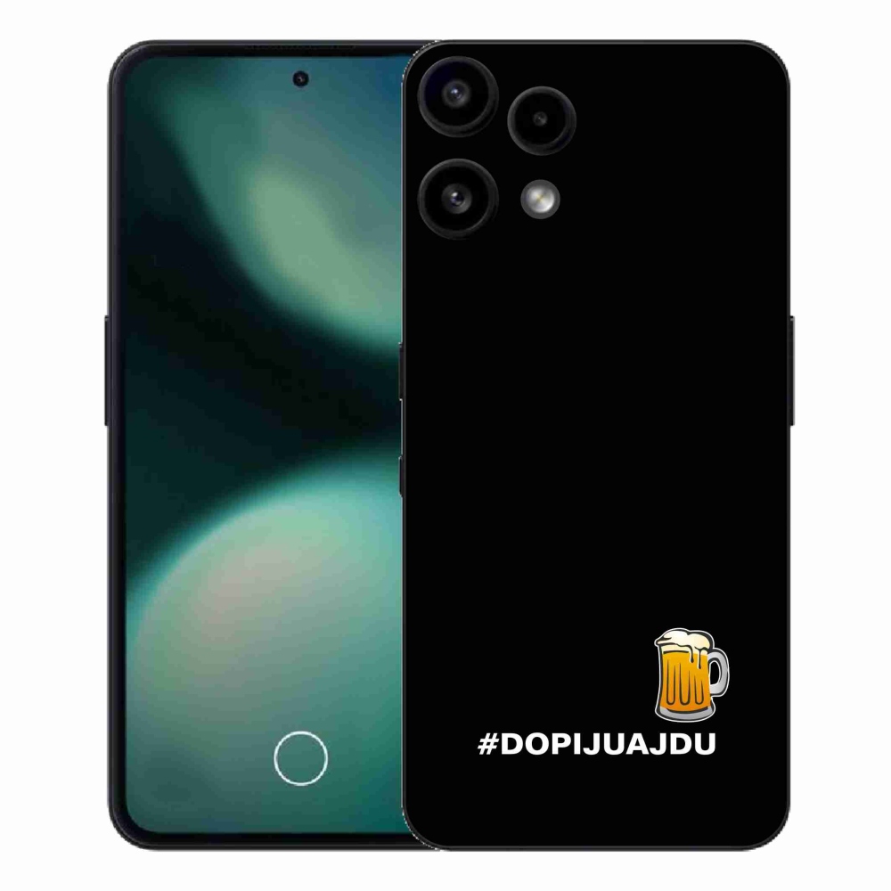Gelový kryt mmCase na Nothing Phone (3a) Lite - pivní motiv 1 černé pozadí