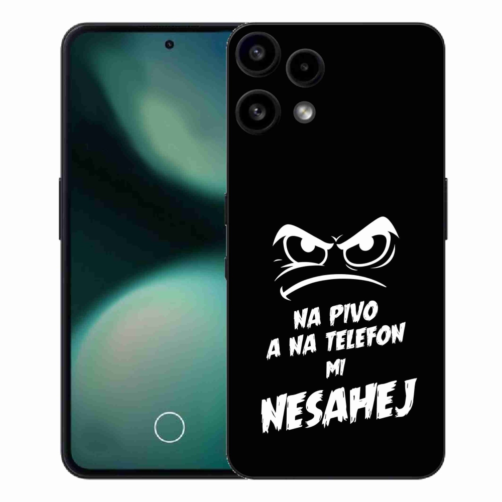 Gelový kryt mmCase na Nothing Phone (3a) Lite - pivní motiv 2 černé pozadí