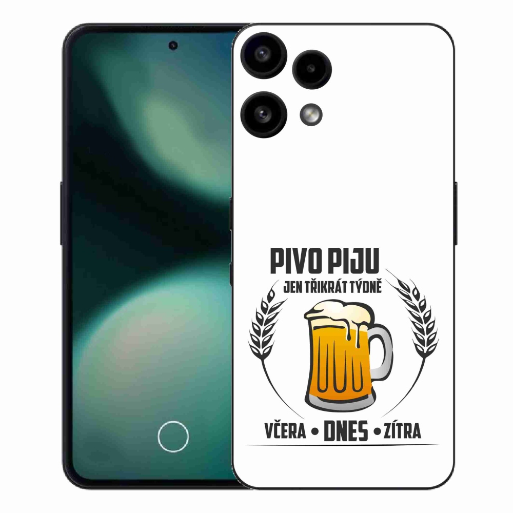 Gelový kryt mmCase na Nothing Phone (3a) Lite - pivní motiv bílé pozadí