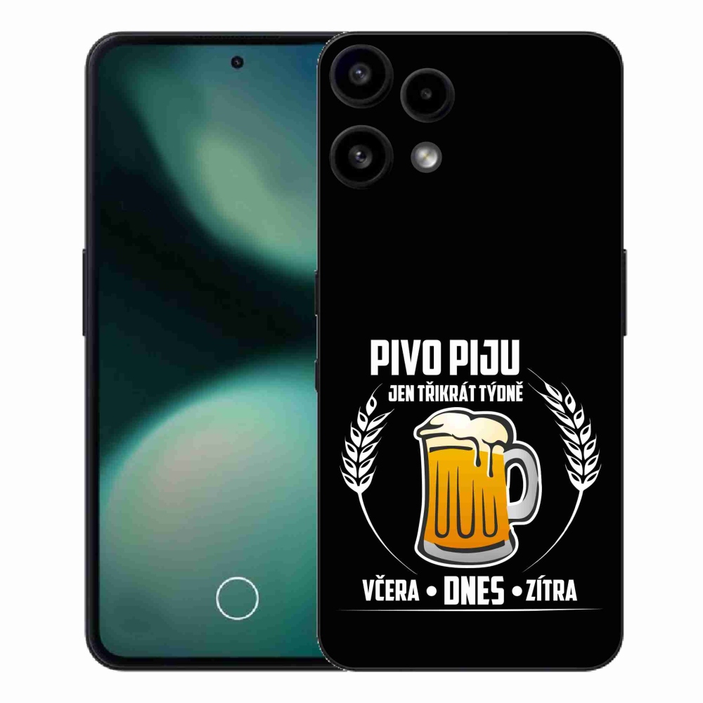 Gelový kryt mmCase na Nothing Phone (3a) Lite - pivní motiv černé pozadí