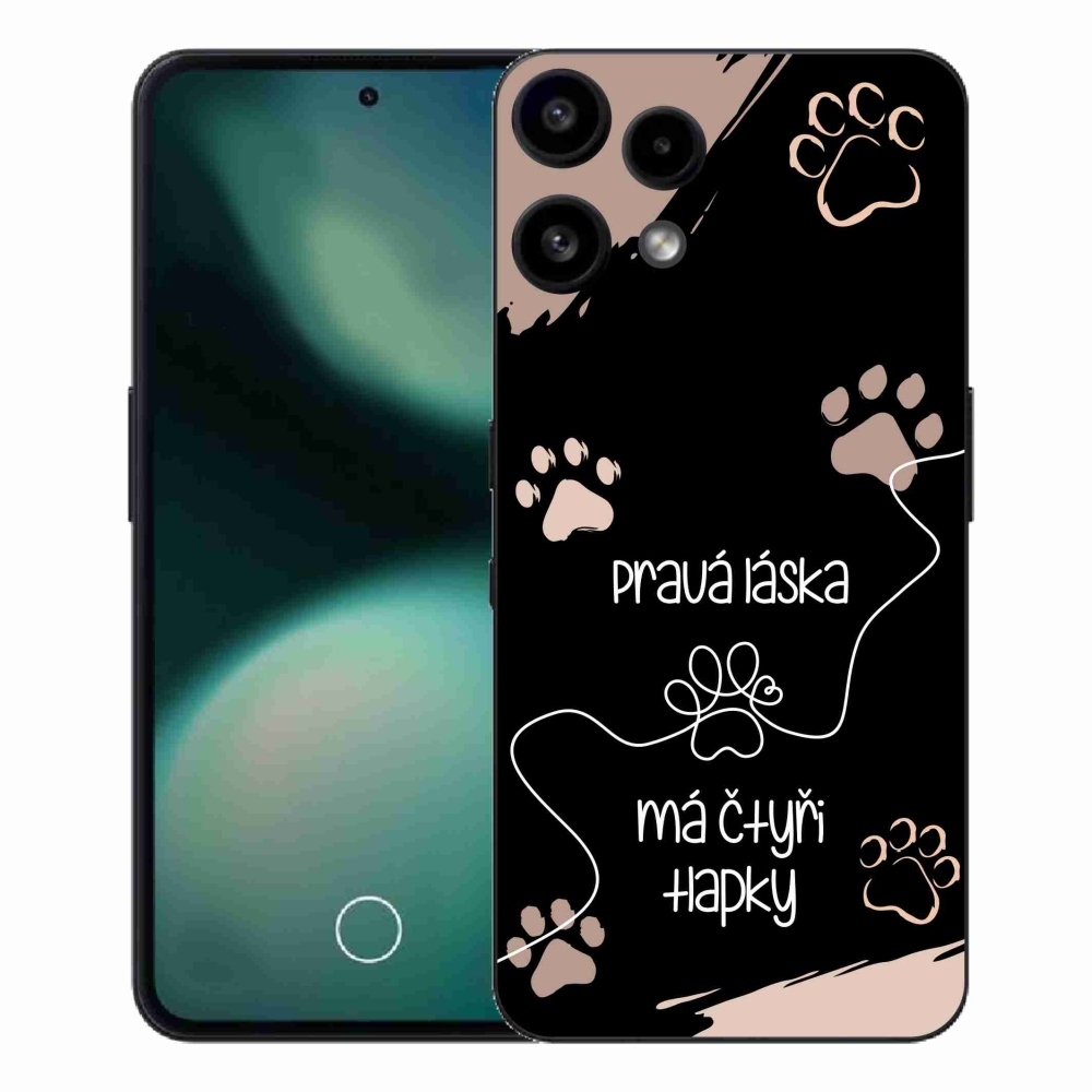 Gelový kryt mmCase na Nothing Phone (3a) Lite - psí motiv 1 černé pozadí