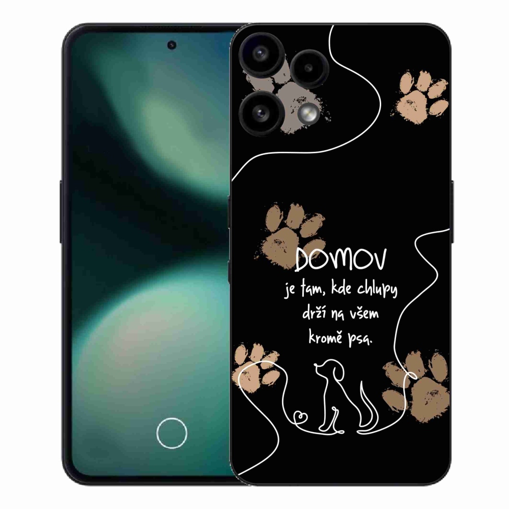 Gelový kryt mmCase na Nothing Phone (3a) Lite - psí motiv černé pozadí