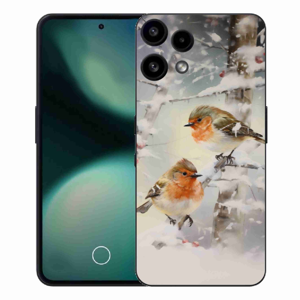 Gelový kryt mmCase na Nothing Phone (3a) Lite - ptáčci v zimě