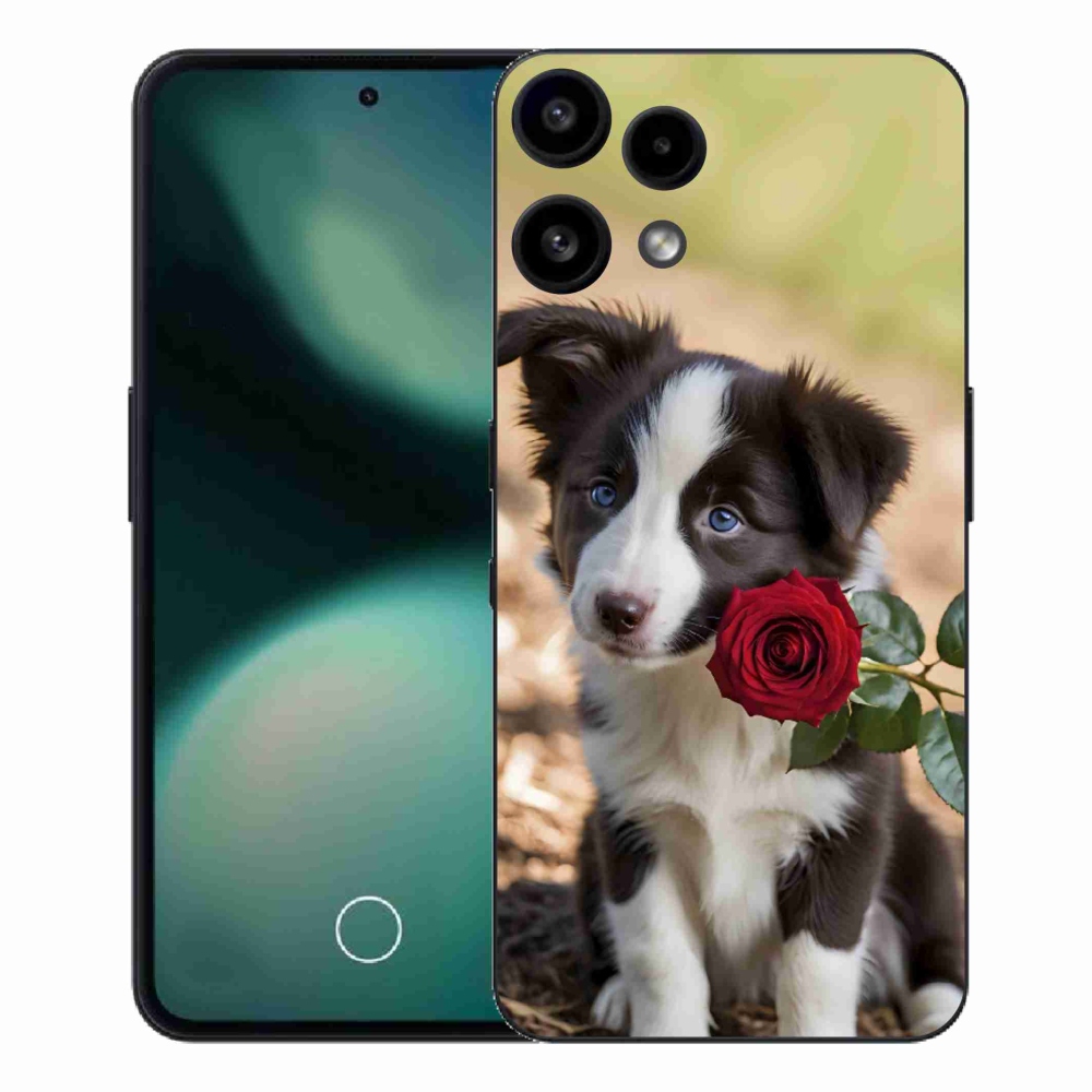Gelový kryt mmCase na Nothing Phone (3a) Lite - roztomilá border kolie s růží