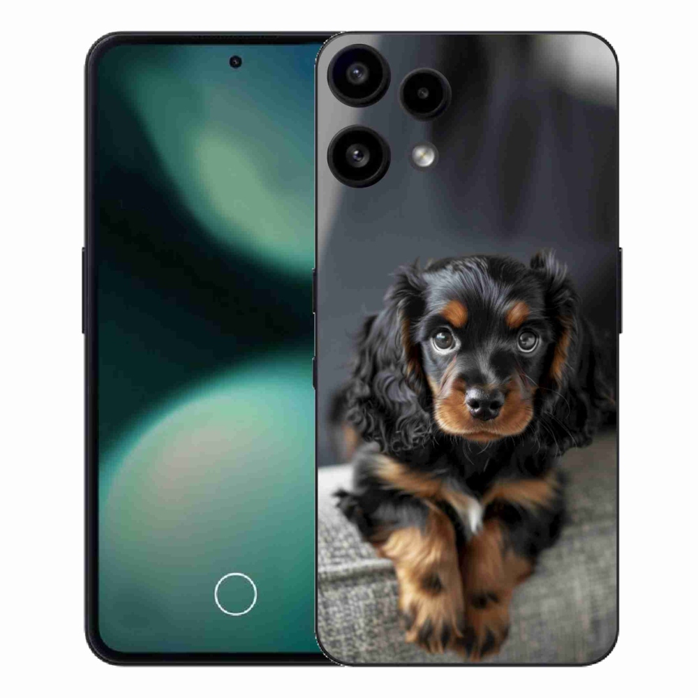 Gelový kryt mmCase na Nothing Phone (3a) Lite - roztomilý dlouhosrstý jezevčík