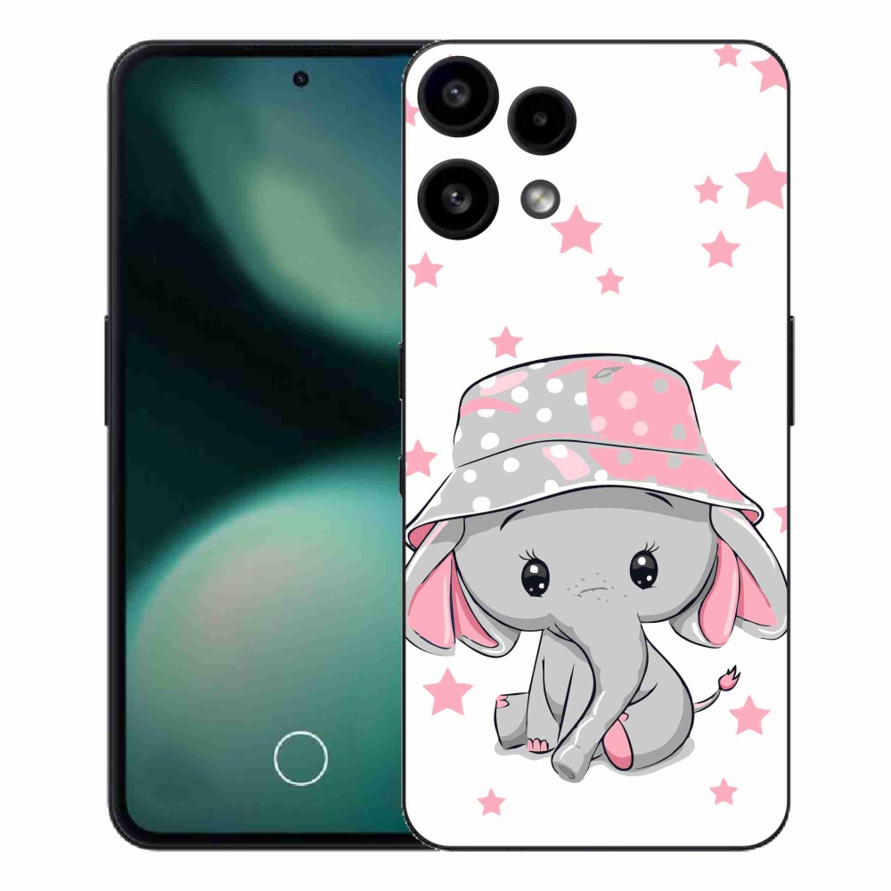Gelový kryt mmCase na Nothing Phone (3a) Lite - růžový slon