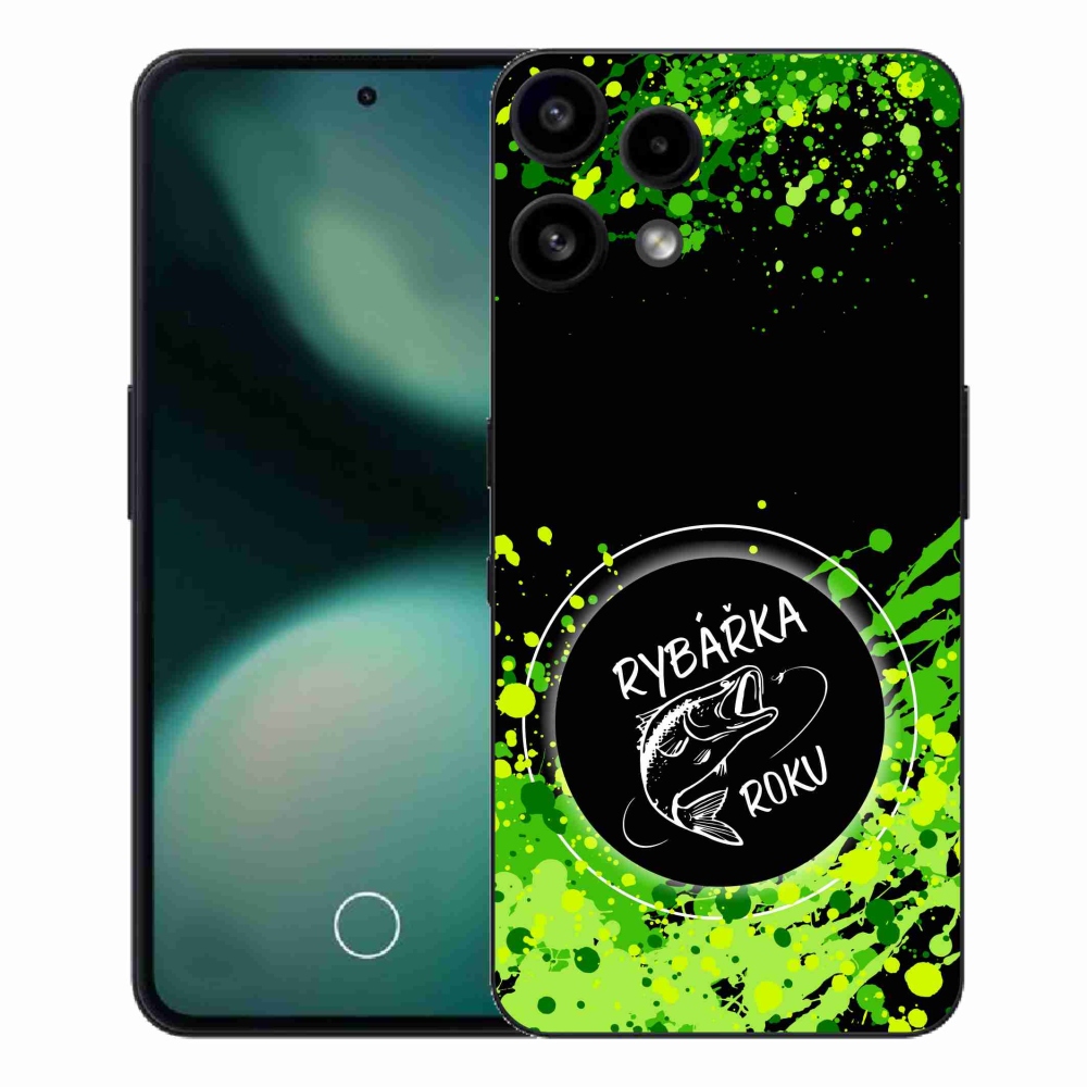 Gelový kryt mmCase na Nothing Phone (3a) Lite - rybářka roku černé pozadí
