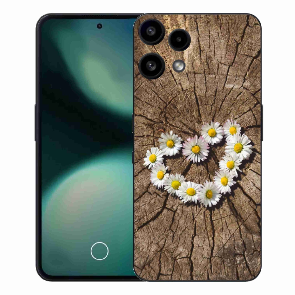 Gelový kryt mmCase na Nothing Phone (3a) Lite - srdce z kopretin