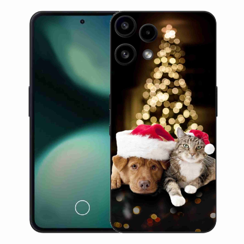 Gelový kryt mmCase na Nothing Phone (3a) Lite - vánoční pes a kočka