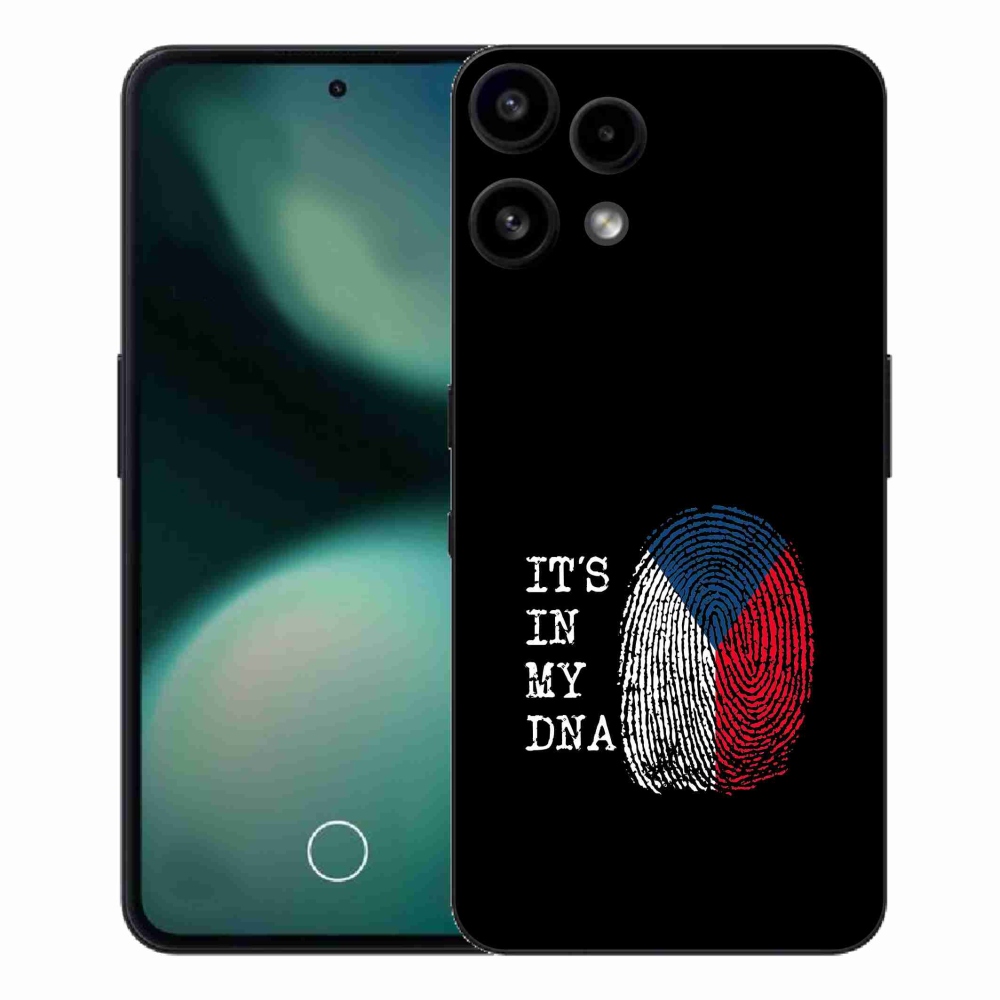 Gelový kryt mmCase na Nothing Phone (3a) Lite - vlajka otisk prstu černé pozadí
