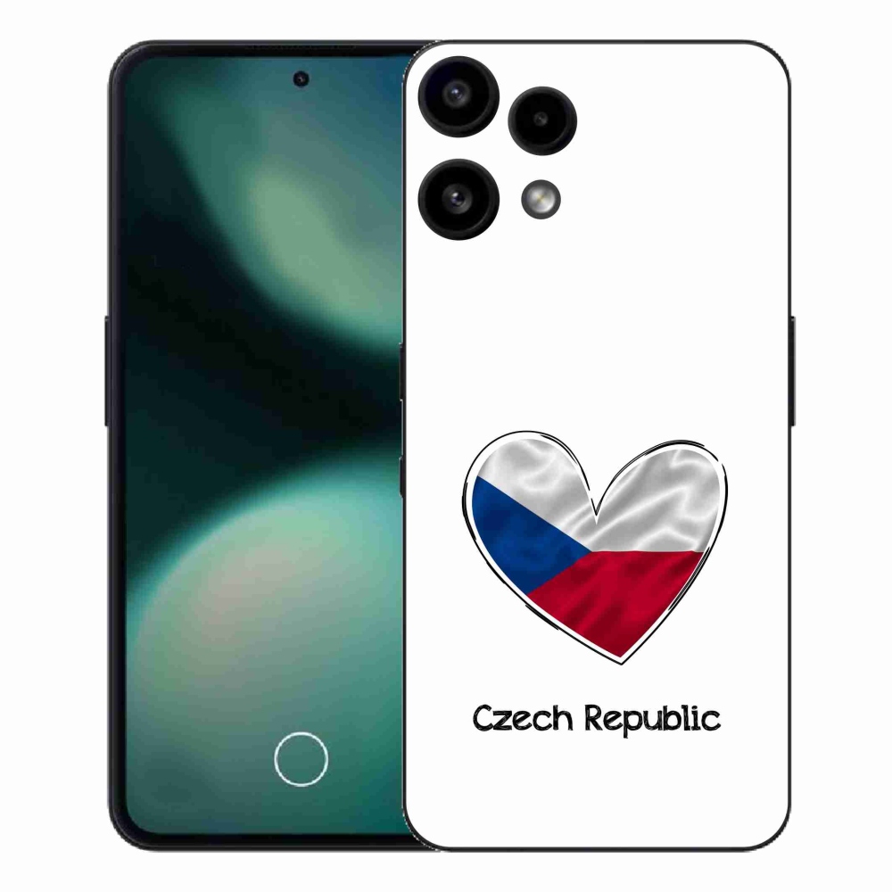 Gelový kryt mmCase na Nothing Phone (3a) Lite - vlajka srdce bílé pozadí
