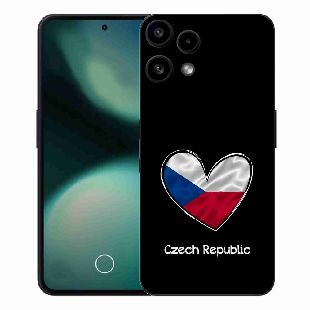 Gelový kryt mmCase na Nothing Phone (3a) Lite - vlajka srdce černé pozadí