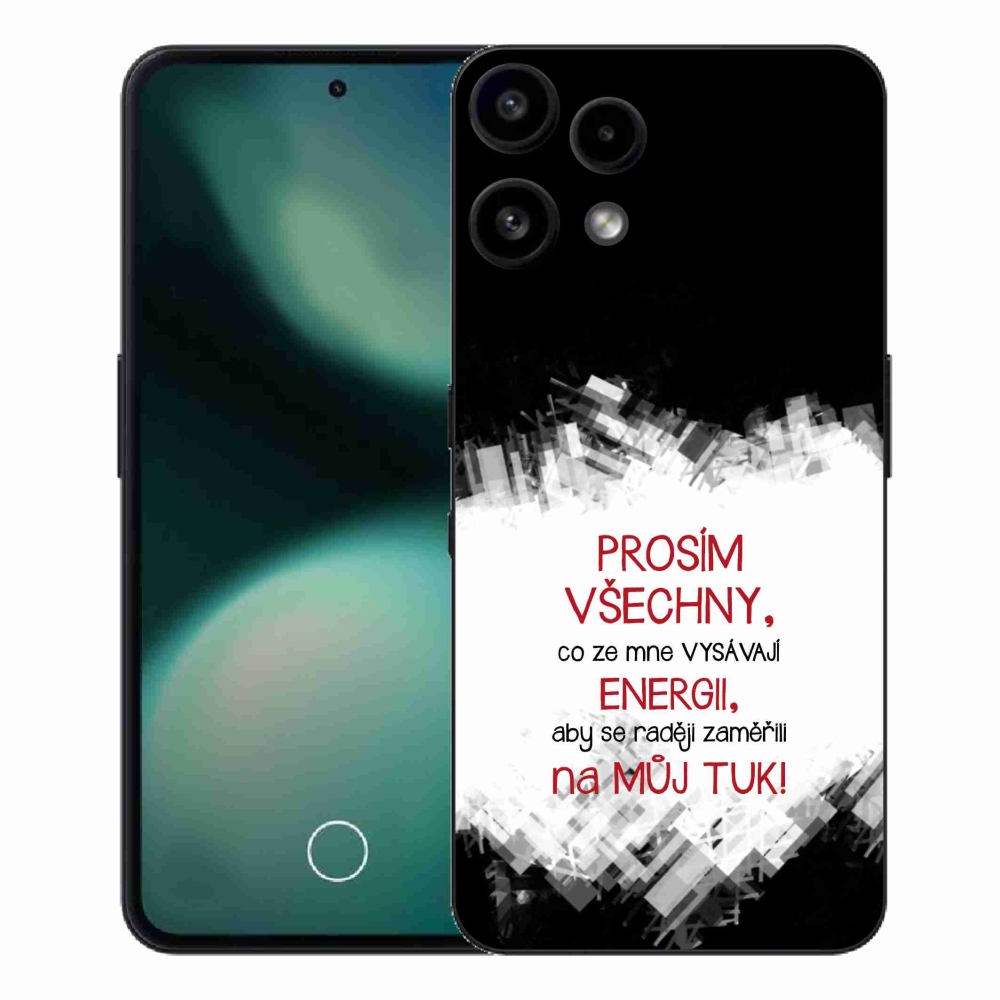 Gelový kryt mmCase na Nothing Phone (3a) Lite - vtipný text 1 červený