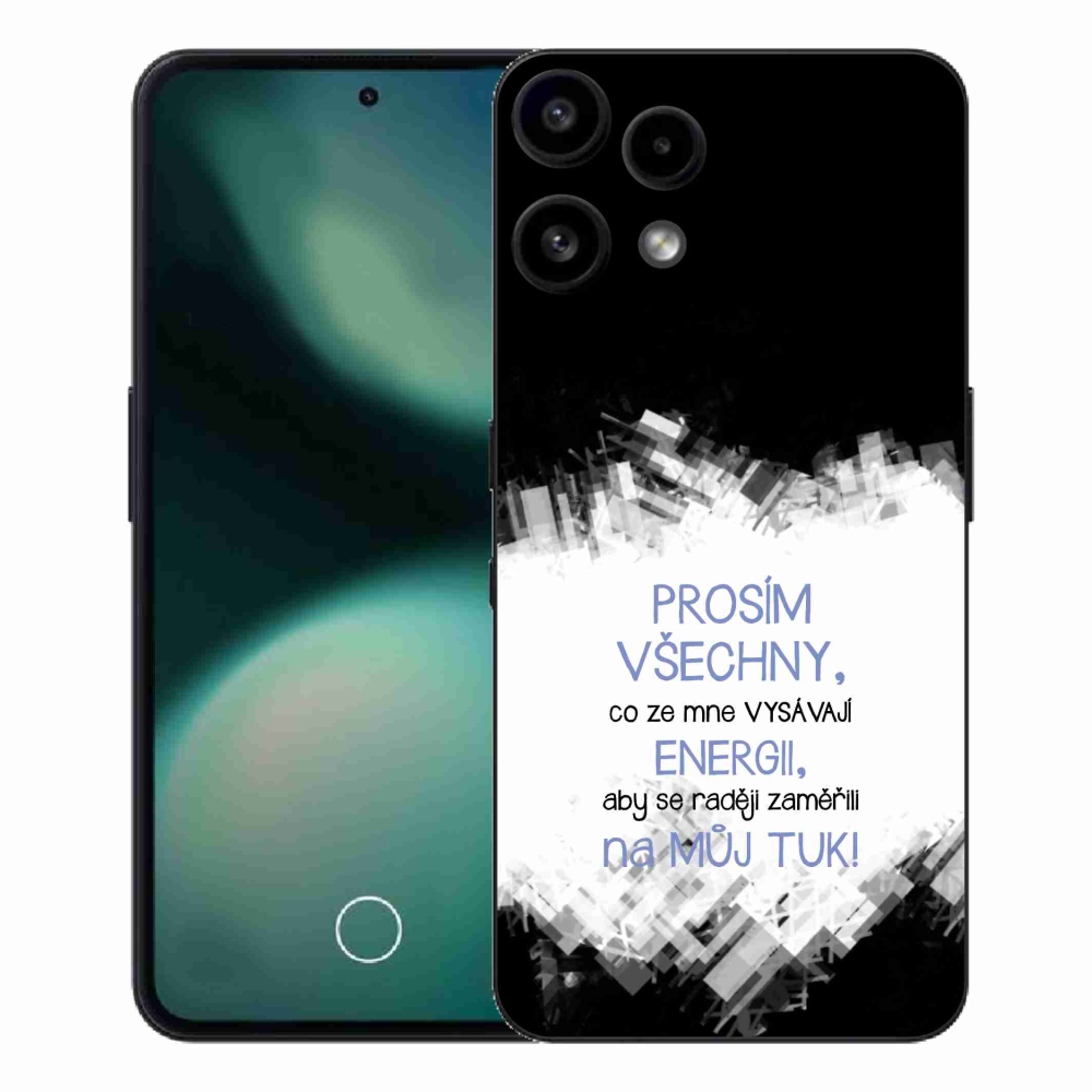 Gelový kryt mmCase na Nothing Phone (3a) Lite - vtipný text 1 modrý