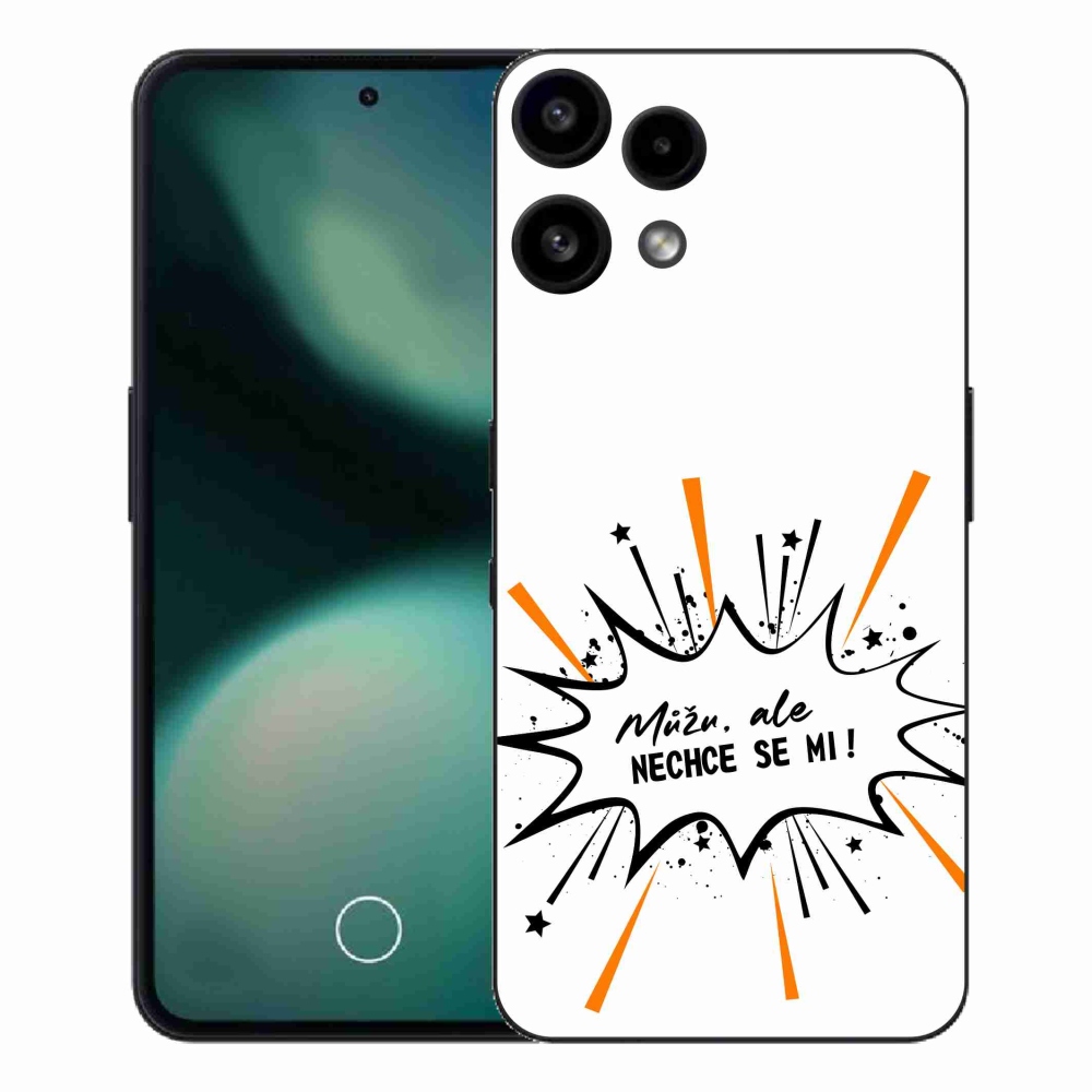 Gelový kryt mmCase na Nothing Phone (3a) Lite - vtipný text 11 bílé pozadí