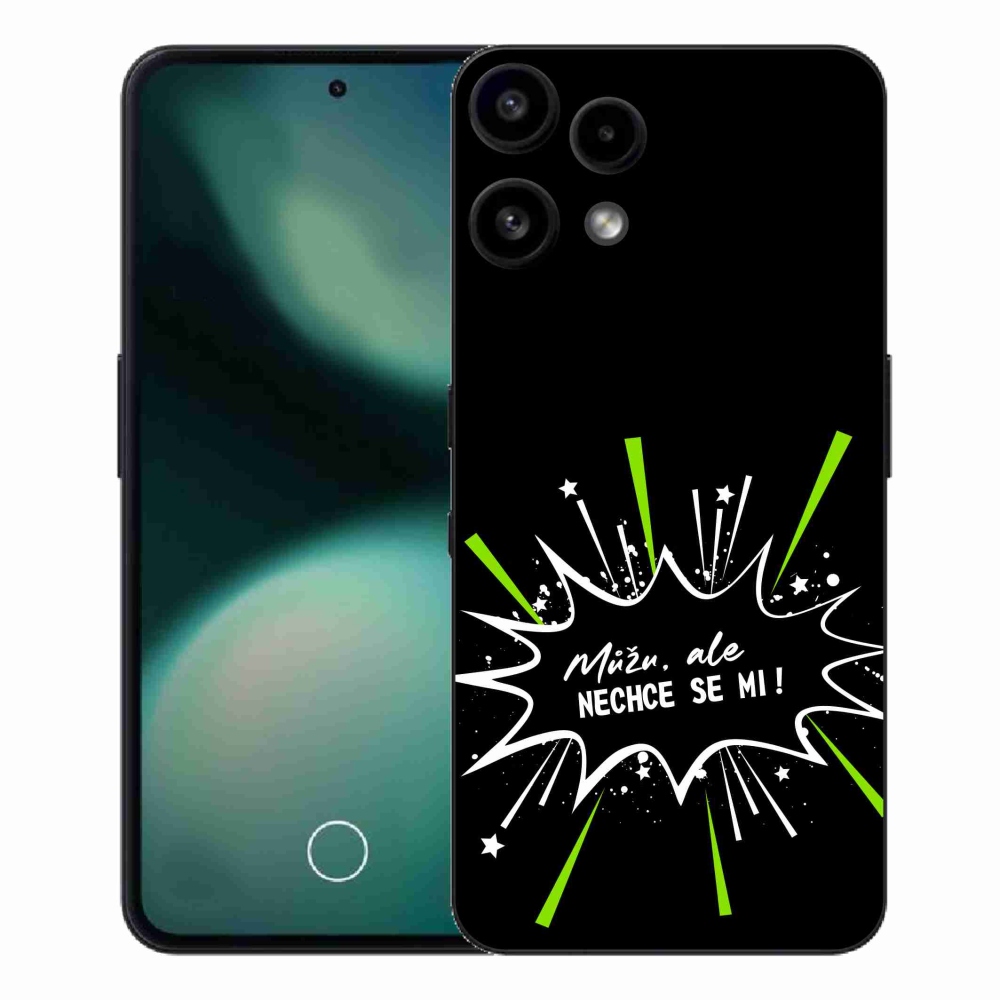 Gelový kryt mmCase na Nothing Phone (3a) Lite - vtipný text 11 černé pozadí