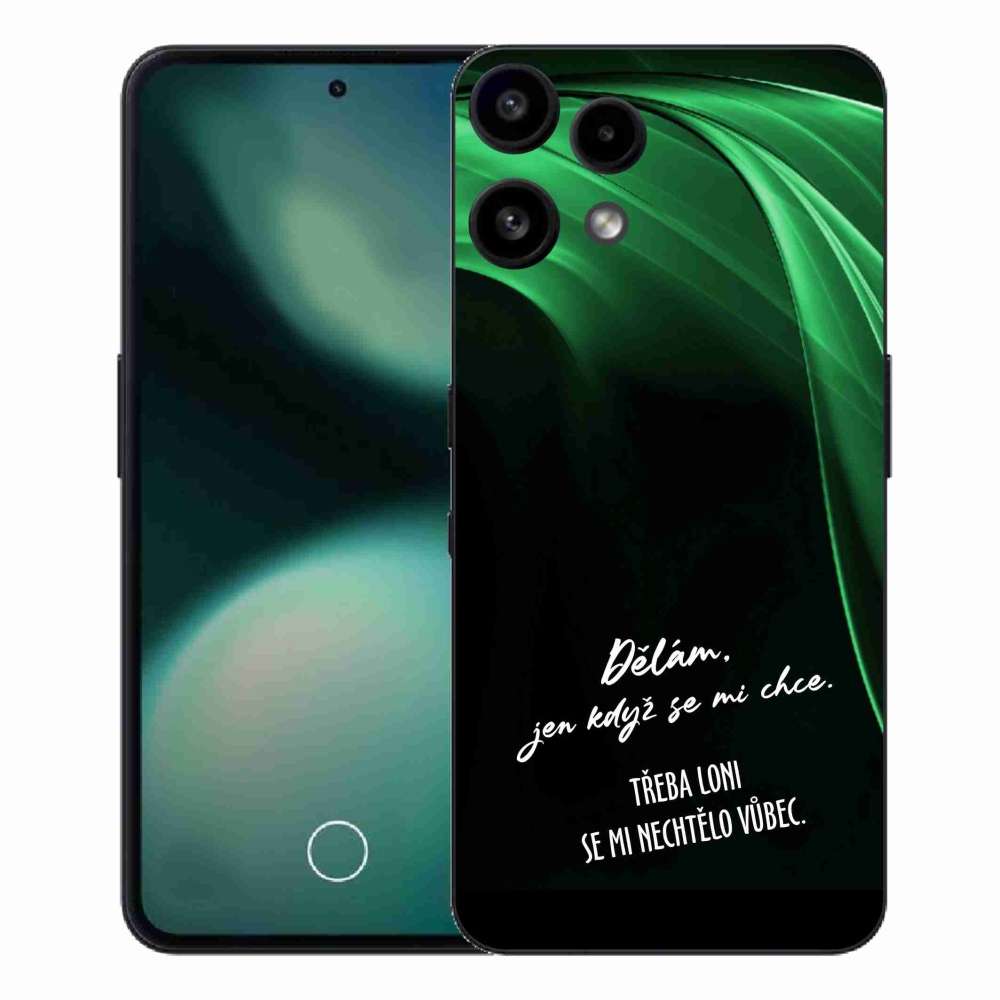 Gelový kryt mmCase na Nothing Phone (3a) Lite - vtipný text 12 černé pozadí
