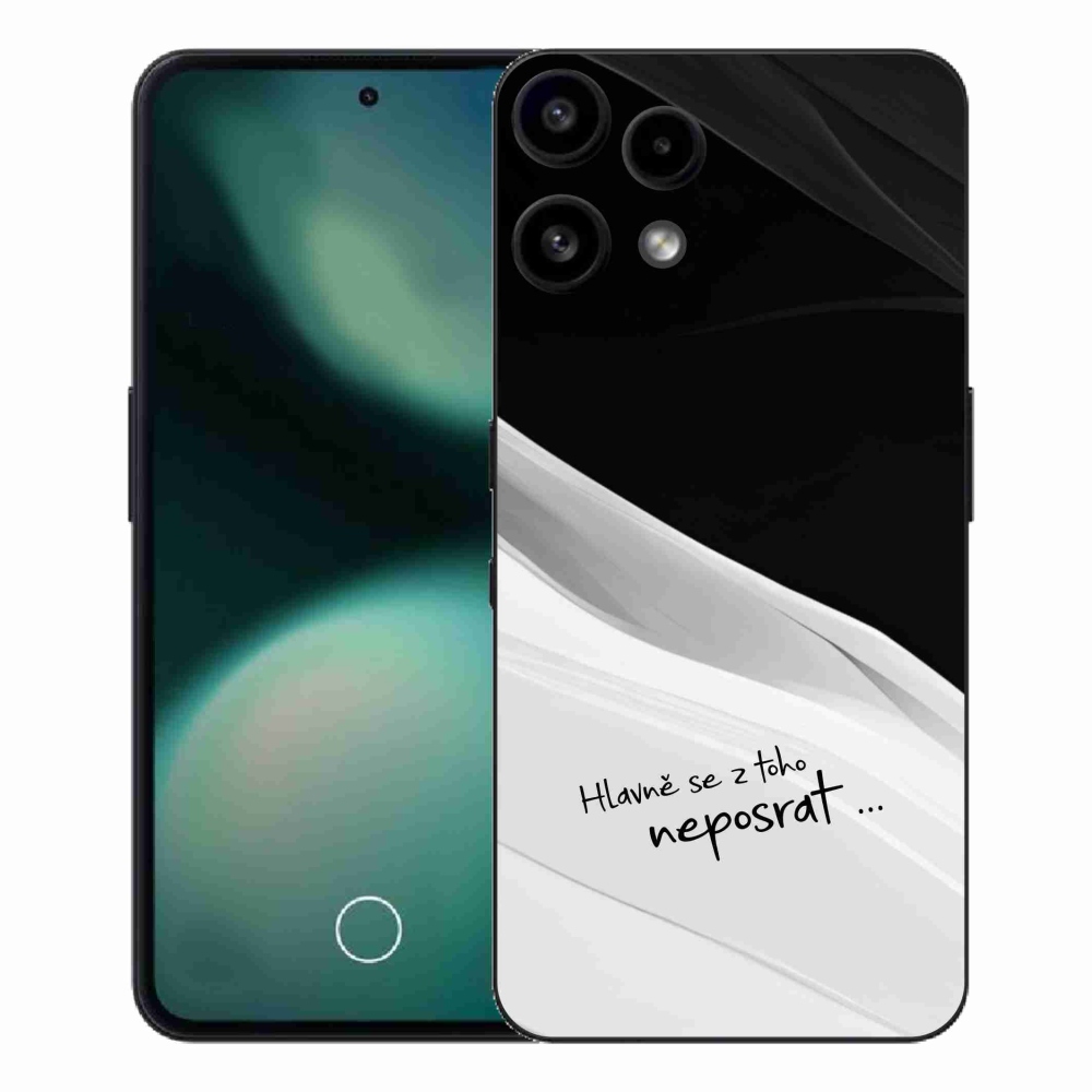 Gelový kryt mmCase na Nothing Phone (3a) Lite - vtipný text 13 bíločerné pozadí