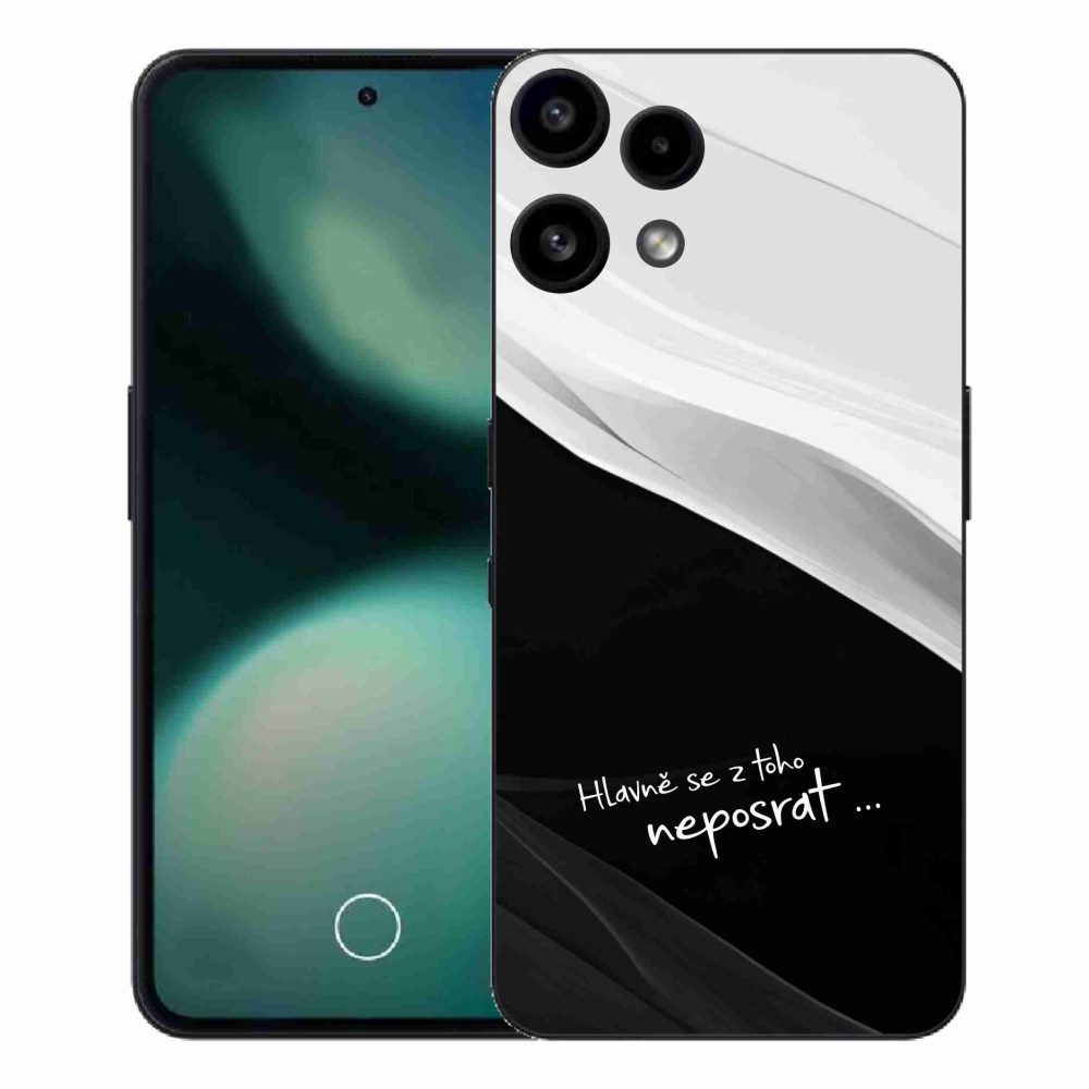 Gelový kryt mmCase na Nothing Phone (3a) Lite - vtipný text 13 černobílé pozadí