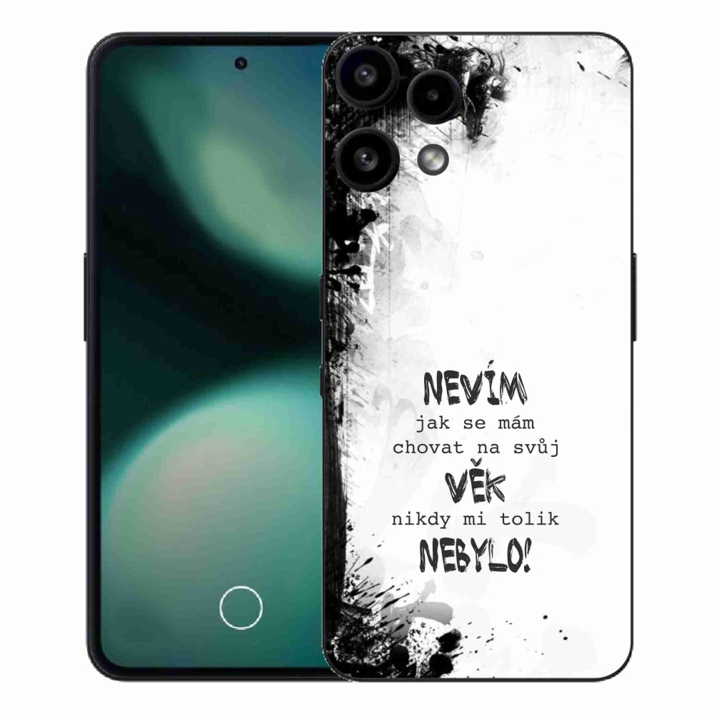 Gelový kryt mmCase na Nothing Phone (3a) Lite - vtipný text 14 bílé pozadí