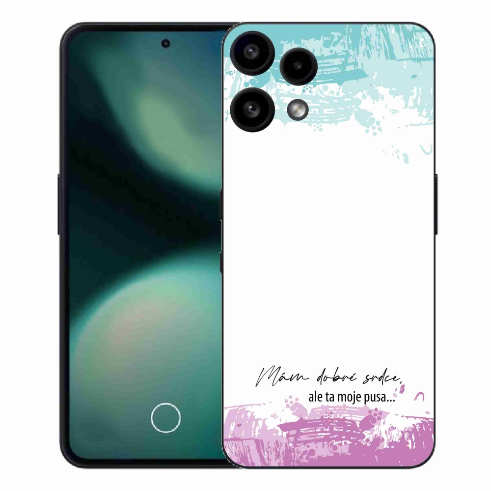 Gelový kryt mmCase na Nothing Phone (3a) Lite - vtipný text 3 bílé pozadí