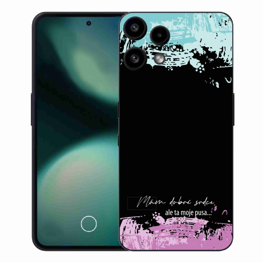 Gelový kryt mmCase na Nothing Phone (3a) Lite - vtipný text 3 černé pozadí