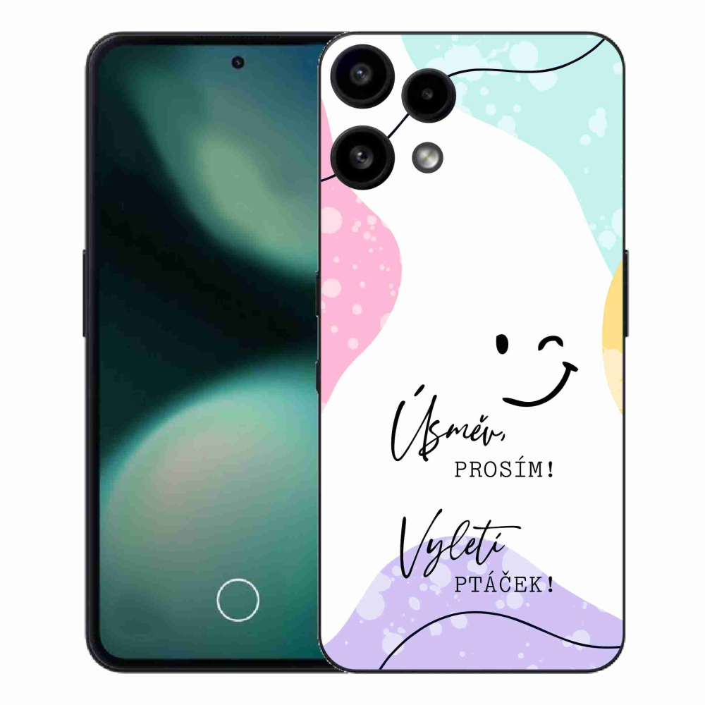 Gelový kryt mmCase na Nothing Phone (3a) Lite - vtipný text 4 bílé pozadí