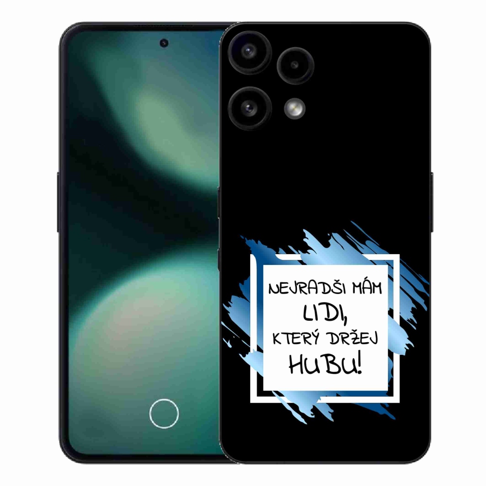 Gelový kryt mmCase na Nothing Phone (3a) Lite - vtipný text 7 bíločerné pozadí