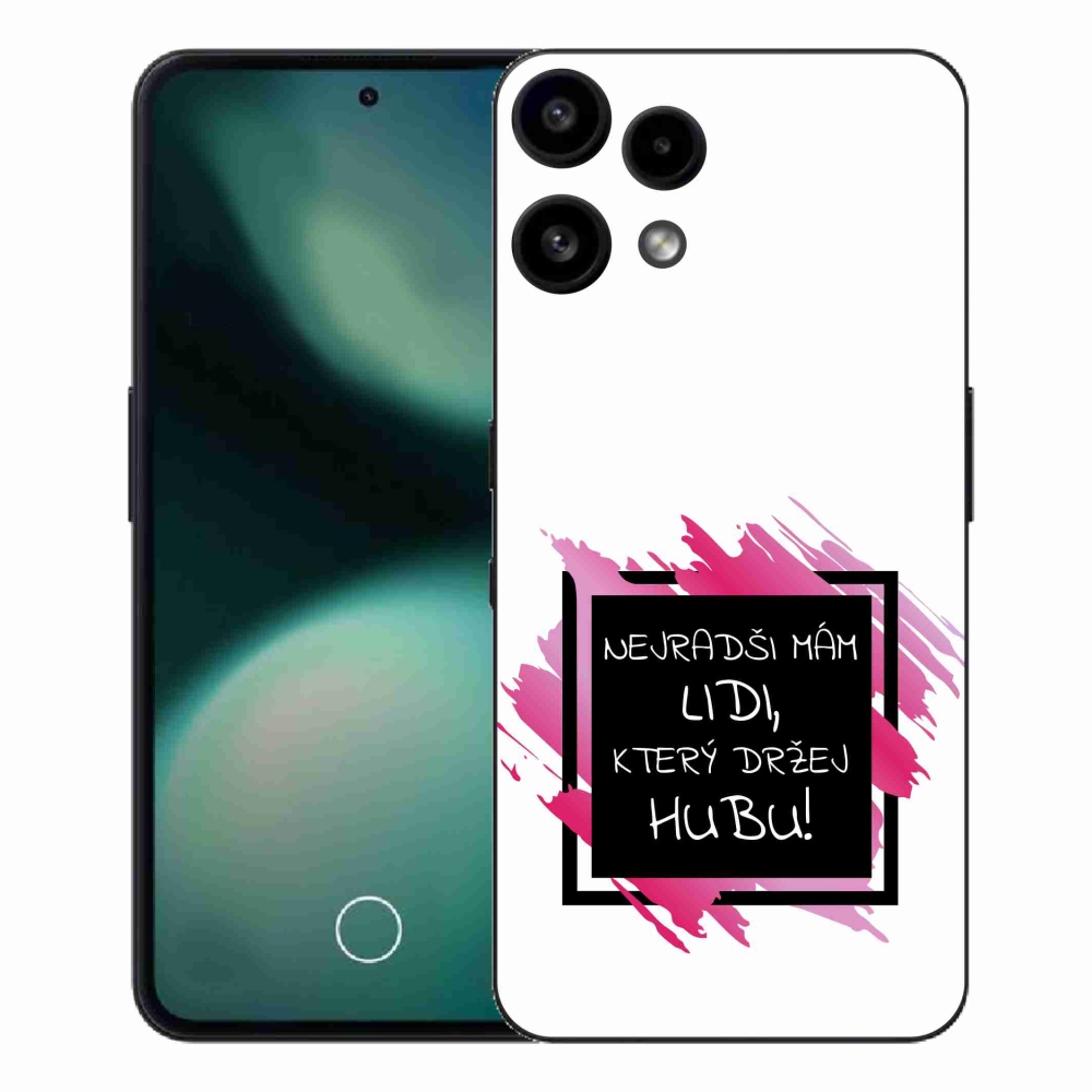Gelový kryt mmCase na Nothing Phone (3a) Lite - vtipný text 7 černobílé pozadí