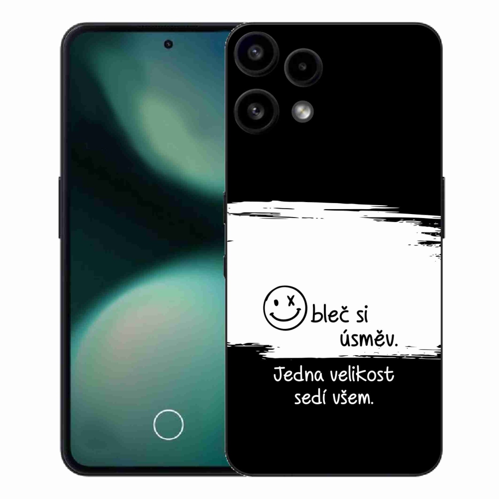Gelový kryt mmCase na Nothing Phone (3a) Lite - vtipný text 8 bíločerné pozadí