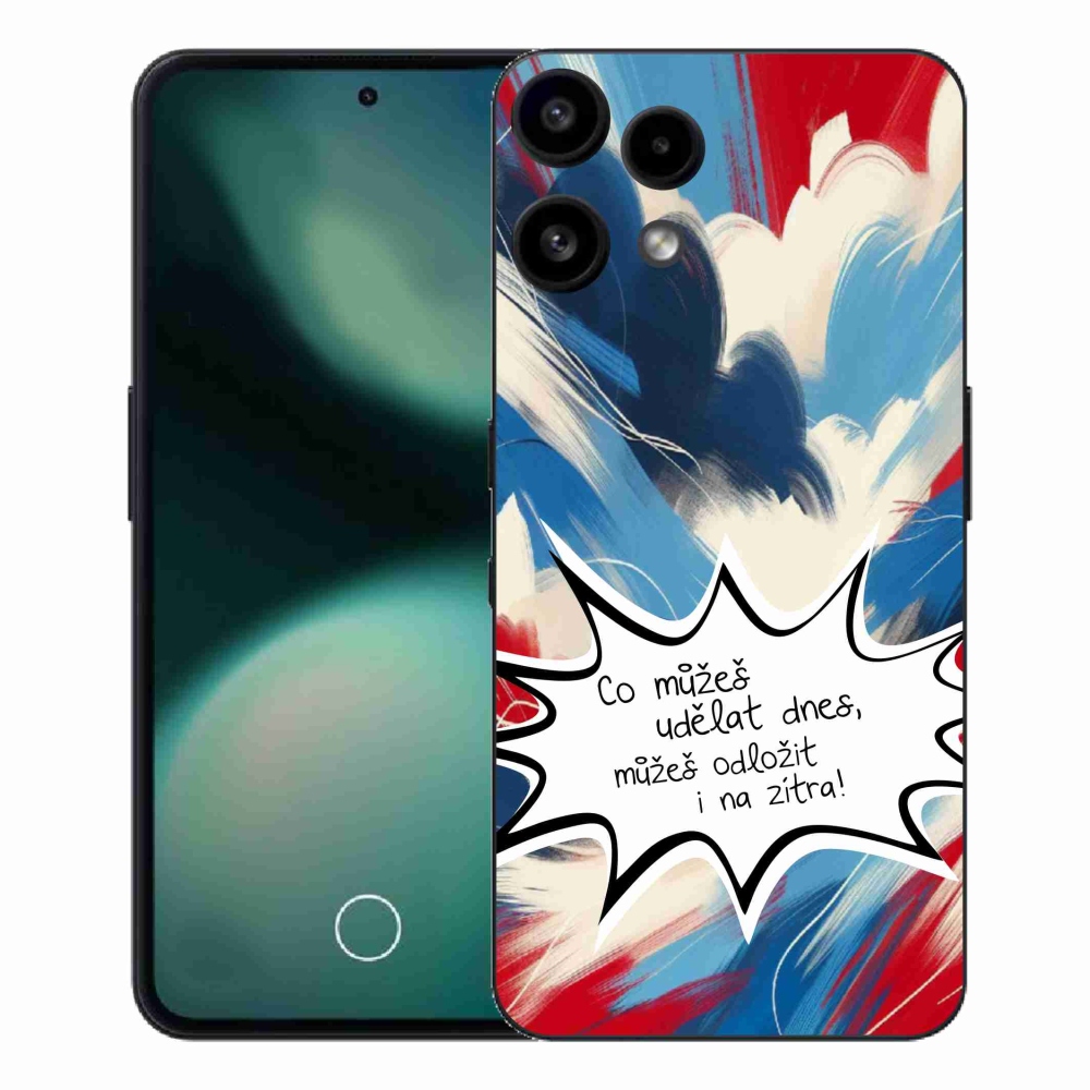 Gelový kryt mmCase na Nothing Phone (3a) Lite - vtipný text 9 bílé pozadí
