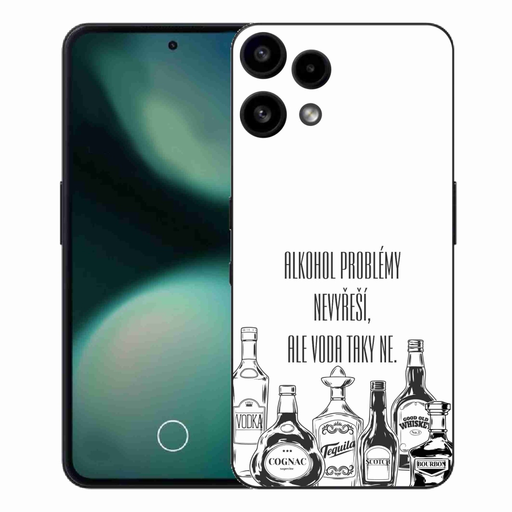 Gelový kryt mmCase na Nothing Phone (3a) Lite - vtipný text bílé pozadí