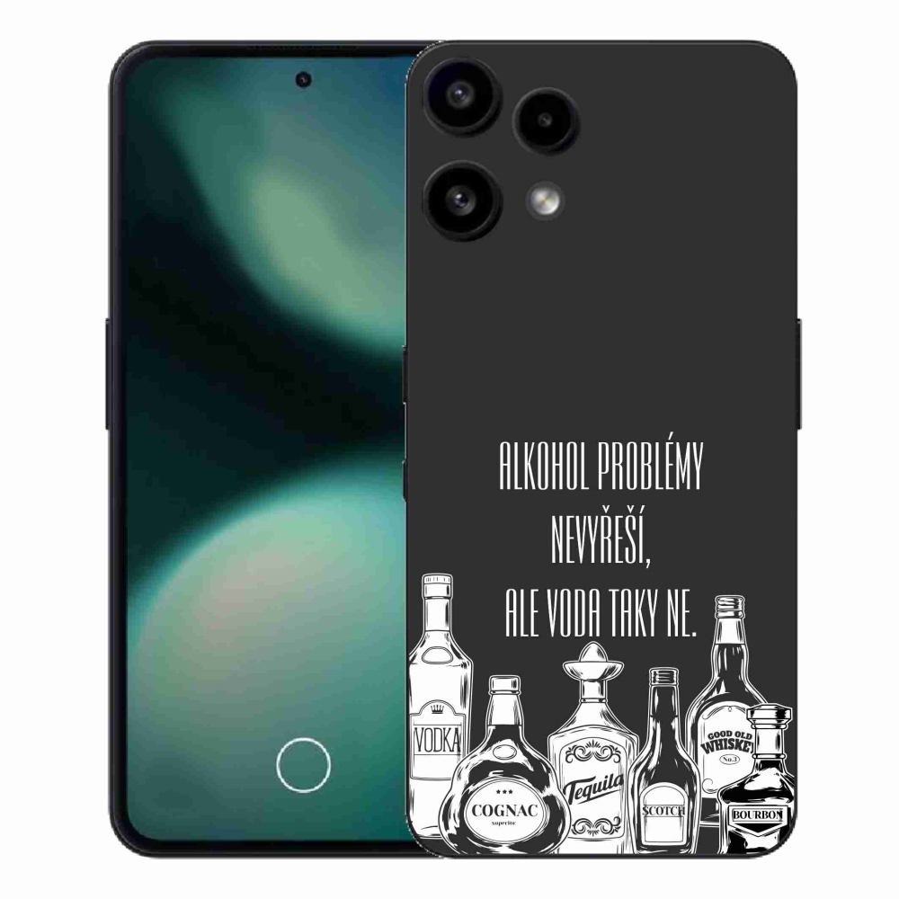 Gelový kryt mmCase na Nothing Phone (3a) Lite - vtipný text černé pozadí