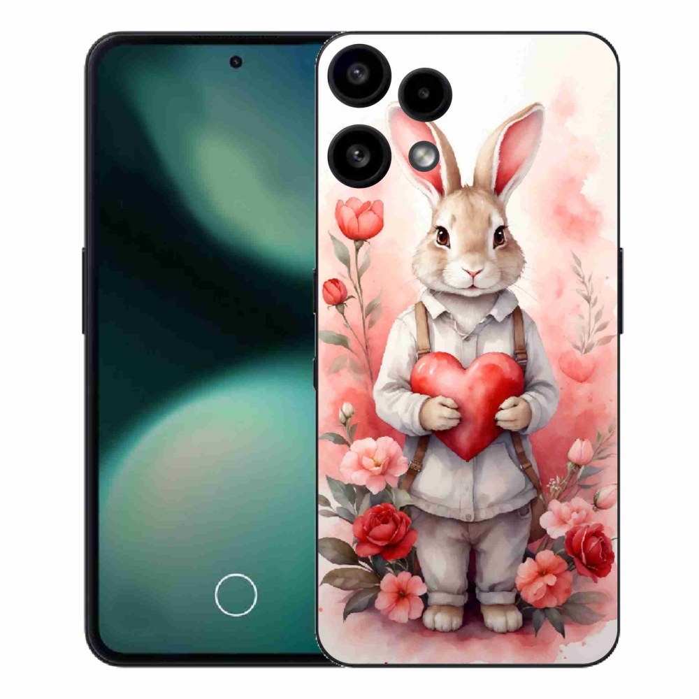 Gelový kryt mmCase na Nothing Phone (3a) Lite - zajíc se srdíčkem