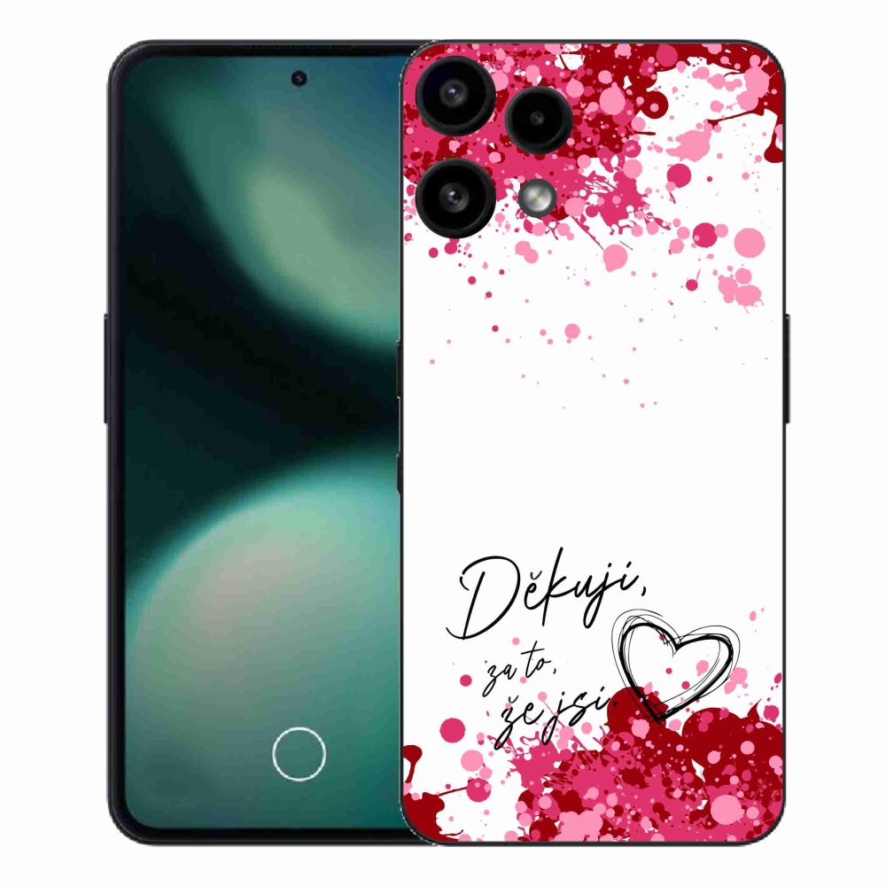 Gelový kryt mmCase na Nothing Phone (3a) Lite - zamilovaný text 2 bílé pozadí