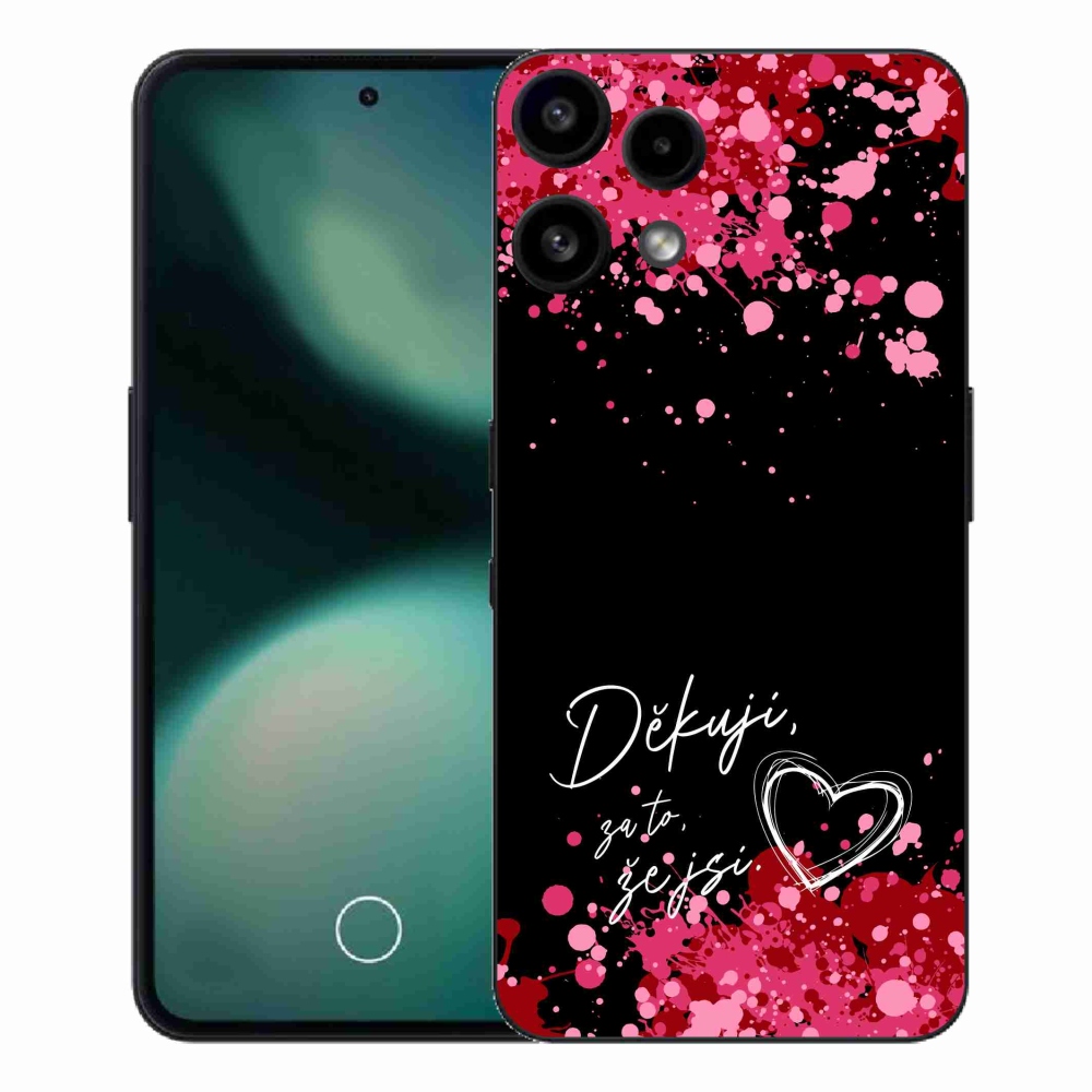 Gelový kryt mmCase na Nothing Phone (3a) Lite - zamilovaný text 2 černé pozadí