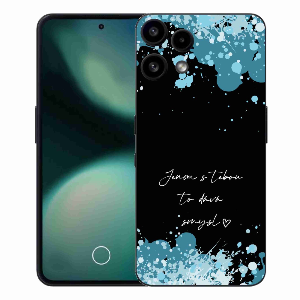 Gelový kryt mmCase na Nothing Phone (3a) Lite - zamilovaný text černé pozadí